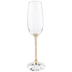  Swarovski Pezsgős pohár arany színű Swarovski kristályokkal