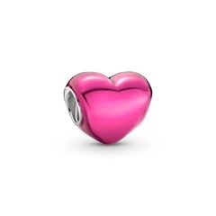 Pandora ékszer Fémes rózsaszín szív charm