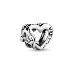 Pandora ékszer Love you Mom szív és végtelen ezüst charm
