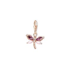Thomas Sabo Rózsaszín lila rozé szitakötő charm