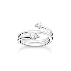 Thomas Sabo Tripla ezüst gyűrű cirkóniával