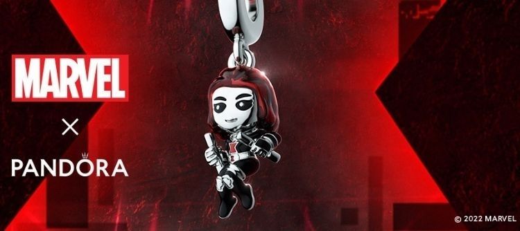 Pandora ékszer Marvel A bosszúállók Fekete özvegy ezüst charm