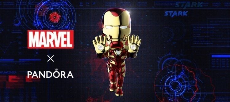 Pandora ékszer Marvel A bosszúállók Vasember shine charm