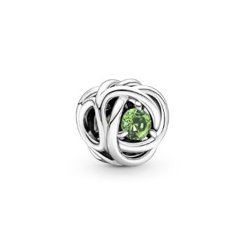 Pandora ékszer Tavasz zöld örökkévalóság körök ezüst charm