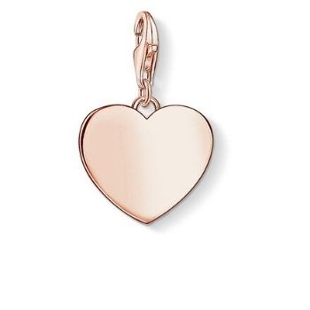 Thomas Sabo Gravírozható rozé szív charm