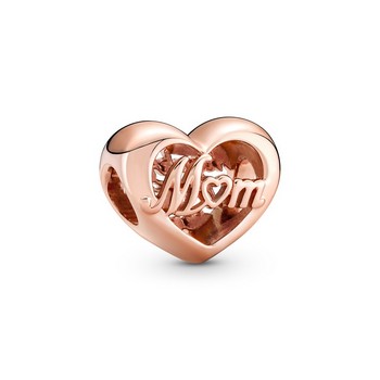 Pandora ékszer Köszönöm anya rozé ezüst charm
