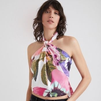 Desigual Flores lacroix maxi carre sál
