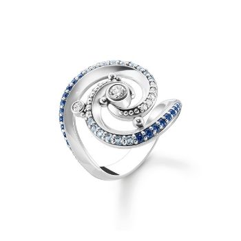 Thomas Sabo Kék hullám ezüst gyűrű