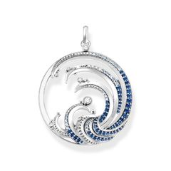 Thomas Sabo Nagy kék hullám ezüst medál