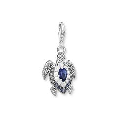 Thomas Sabo Teknős ezüst charm kék kővel