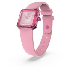Swarovski Rózsaszín szilikonszíjas női óra