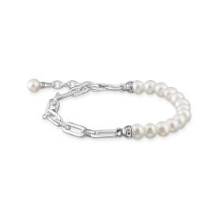 Thomas Sabo Tenyésztett gyöngy és ezüst karkötő