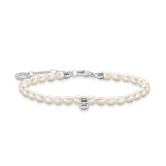 Thomas Sabo Tenyésztett gyöngy állítható charmtartós karkötő