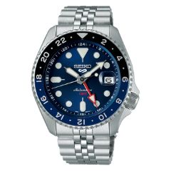 Seiko 5 Sports automata kék számlapos GMT karóra