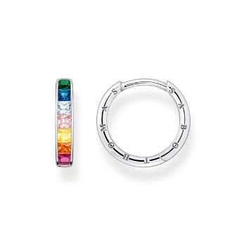Thomas Sabo Ezüst karika fülbevaló csiszolt színes kövekkel
