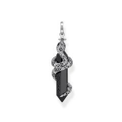 Thomas Sabo Tekeredő ezüst kígyó medál ónixxal