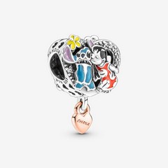 Pandora ékszer Disney Lilo és Stich Ohana ezüst charm