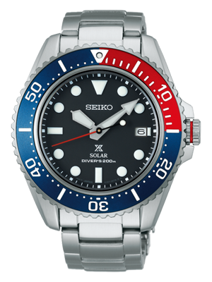 Seiko Prospex 'Pepsi style' solar búvár óra