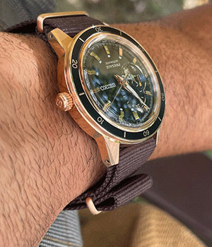 Seiko Presage Style 60's barna nato szíjas férfi óra