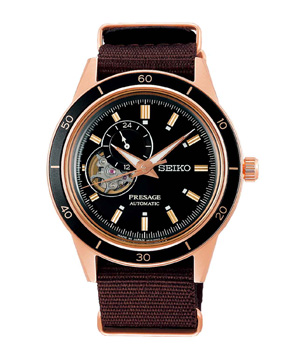 Seiko Presage Style 60's barna nato szíjas férfi óra