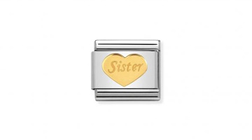 Nomination Arany nővér szív charm