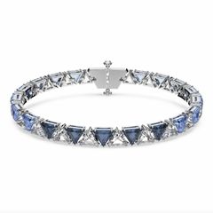 Swarovski Ortyx kék fehér kristályos ezüst színű karkötő