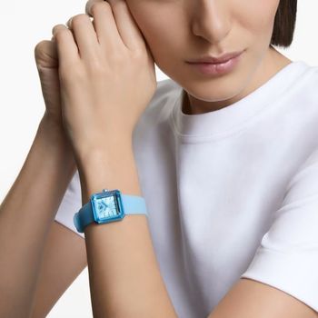 Swarovski szilikon szíj kék