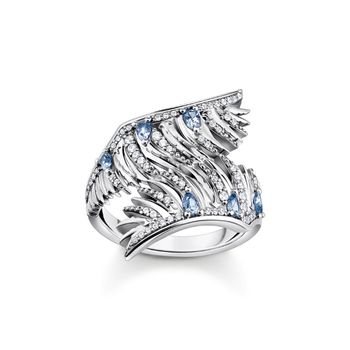 Thomas Sabo Főnix szárny ezüst gyűrű kék kővel