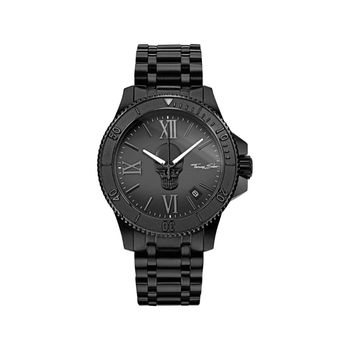 Thomas Sabo Fekete fémszíjas férfi óra koponyával
