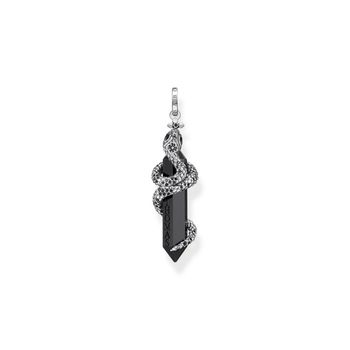 Thomas Sabo Tekeredő ezüst kígyó medál ónixxal