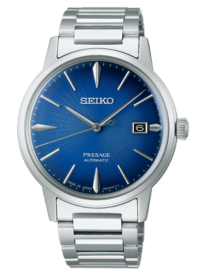 Seiko Presage Cocktail Time 'The Aviation' kék számlapos automata férfi karóra