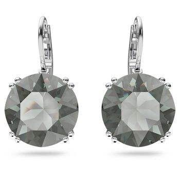 Swarovski Millenia ezüst színű fülbevaló fekete kristállyal