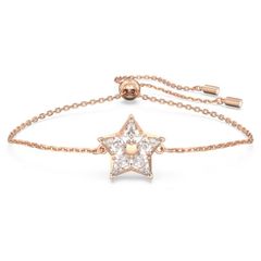 Swarovski Stella rozé színű karkötő fehér Swarovski kristállyal