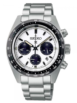 Seiko Prospex Solar Speedtimer Chronograph fehér számlapos férfi óra