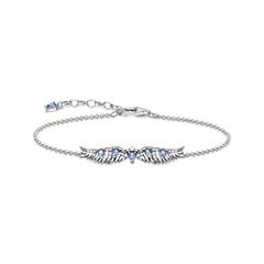 Thomas Sabo Dupla főnix szárny ezüst karkötő kék kővel