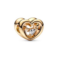 Pandora ékszer Ragyogó shine szív charm lebegő cirkónával