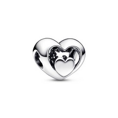 Pandora ékszer Áttört szív és felirat ezüst charm