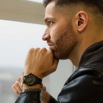 Boss Purity fekete acél férfi óra