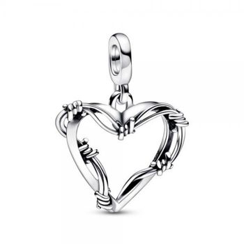 Pandora ékszer ME ezüst drót szív mini függő charm