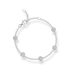 Thomas Sabo Állítható ezüst karkötő öt köves dísszel