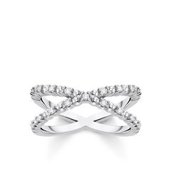 Thomas Sabo Ezüst átlós gyűrű cirkóniával