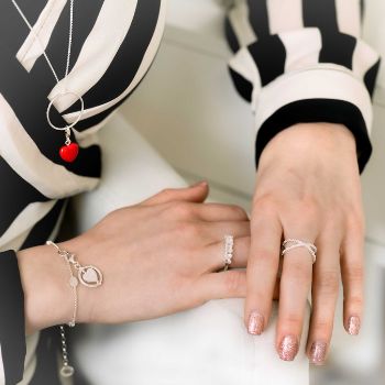 Thomas Sabo Ezüst átlós gyűrű cirkóniával