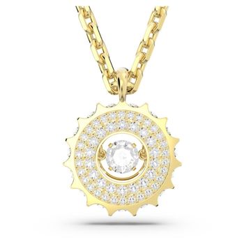 Swarovski Rota arany színű nyaklánc nap alakú fehér kristállyal
