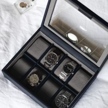 Stackers Sötétkék pebble fedeles 8 részes óradoboz