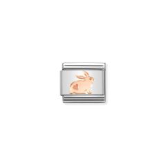 Nomination Nyuszi szívvel rozé charm