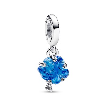 Pandora ékszer Kék muránói üveg virág Unicef charm