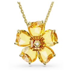 Swarovski Florere arany színű nyaklánc sárga virág kristály medállal