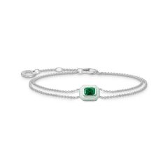 Thomas Sabo Ezüst karkötő zöld kővel és tűzzománccal