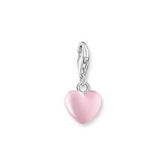 Thomas Sabo Rózsaszín tűzzománc szív ezüst charm