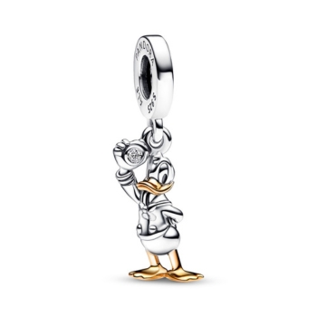 Pandora ékszer Disney 100 évfordulós Donald kacsa függő ezüst charm
